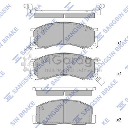Hi-Q (SANGSIN) SP2035 Комплект тормозных колодок передние