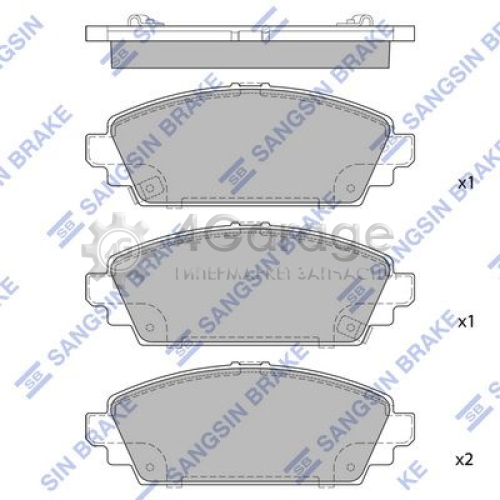 Hi-Q (SANGSIN) SP1572 Комплект тормозных колодок передние