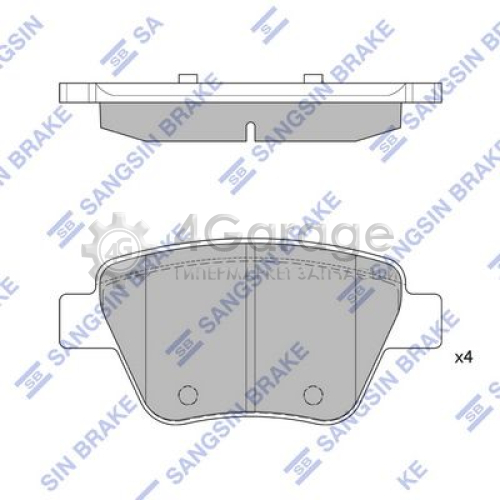 Hi-Q (SANGSIN) SP2314 Комплект тормозных колодок задние