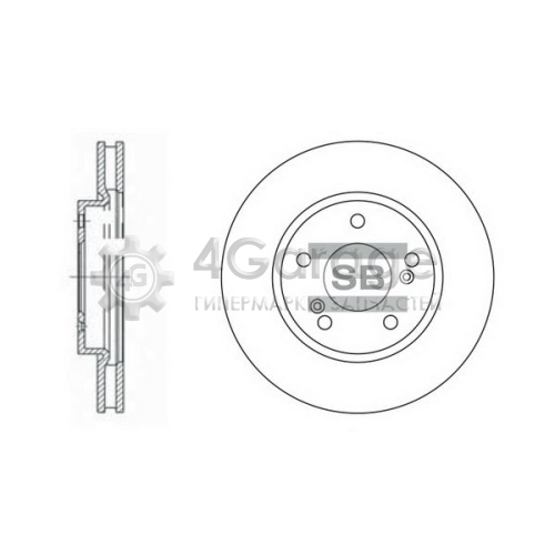 Hi-Q (SANGSIN) SD4312 Тормозной диск