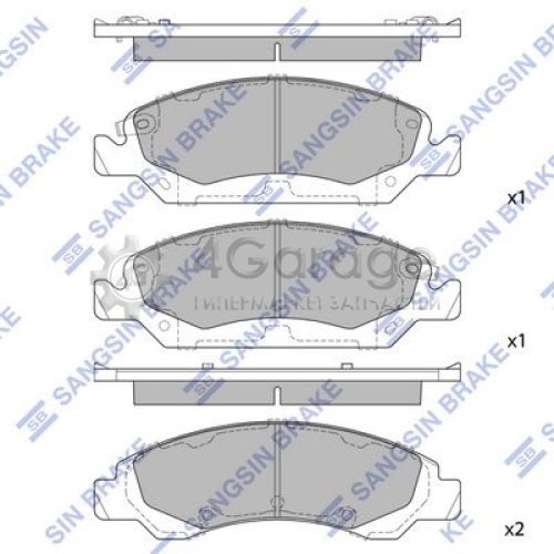 Hi-Q (SANGSIN) SP1561 Комплект тормозных колодок передние