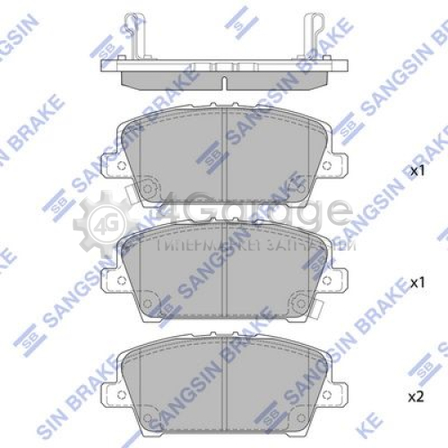 Hi-Q (SANGSIN) SP1569 Комплект тормозных колодок передние