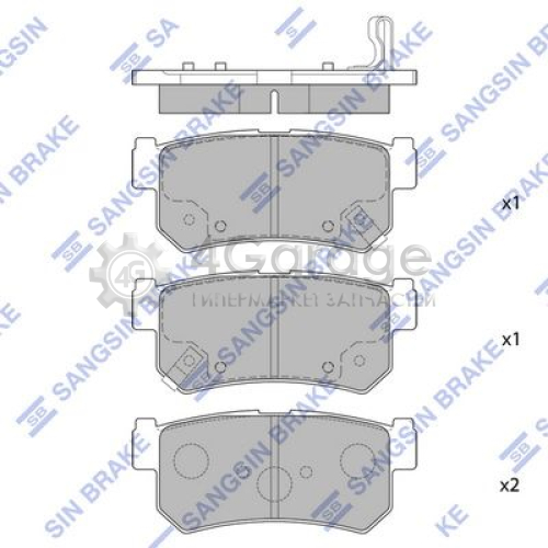 Hi-Q (SANGSIN) SP1151 Комплект тормозных колодок дисковый тормоз