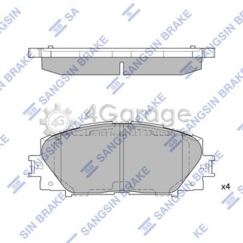 Hi-Q (SANGSIN) SP1377 Комплект тормозных колодок передний