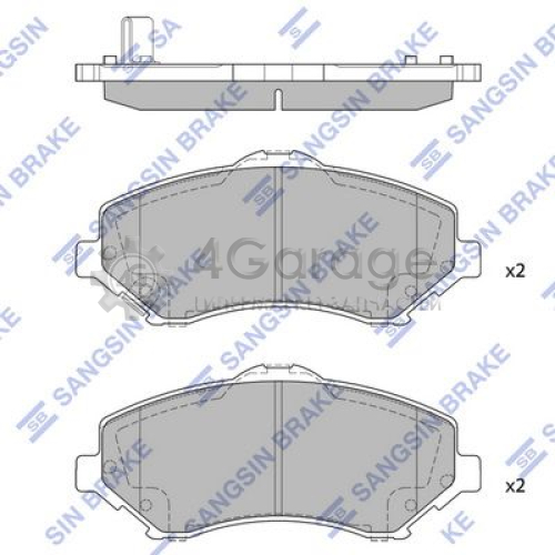 Hi-Q (SANGSIN) SP2185 Комплект тормозных колодок передние