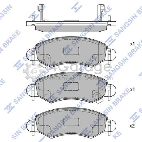 Hi-Q (SANGSIN) SP1601 Комплект тормозных колодок передние