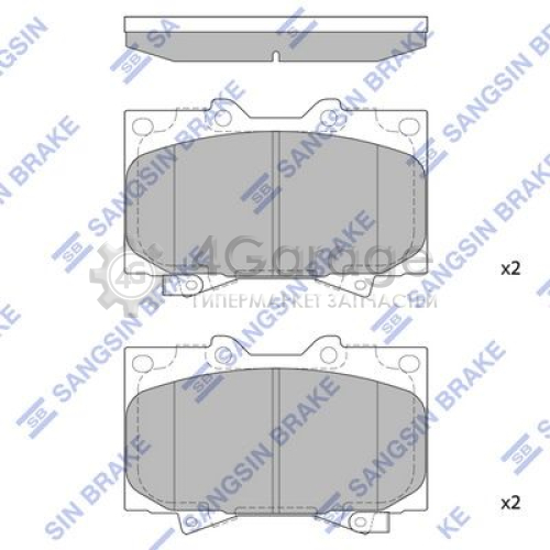 Hi-Q (SANGSIN) SP1379 Комплект тормозных колодок передний