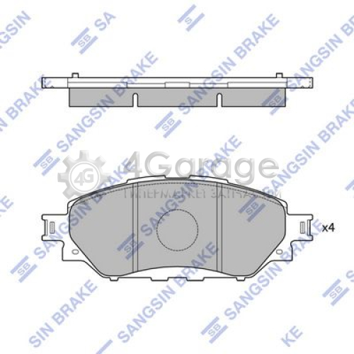 Комплект тормозных колодок передние Hi-Q (SANGSIN) SP4243 в Москве