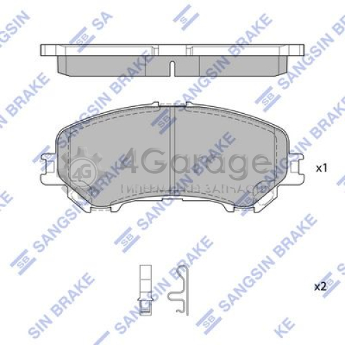 Hi-Q (SANGSIN) SP1715 Комплект тормозных колодок передние