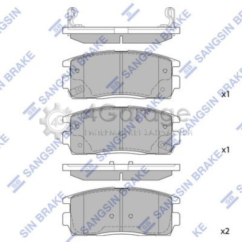 Hi-Q (SANGSIN) SP1205 Комплект тормозных колодок дисковый тормоз