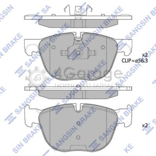 Hi-Q (SANGSIN) SP2172 Комплект тормозных колодок передние