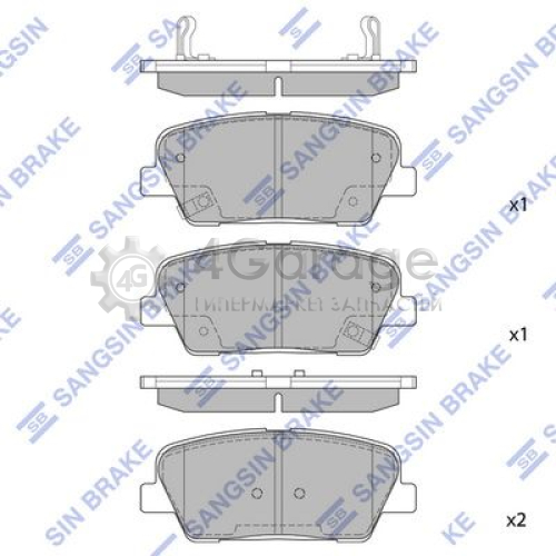 Hi-Q (SANGSIN) SP1247 Комплект тормозных колодок задний