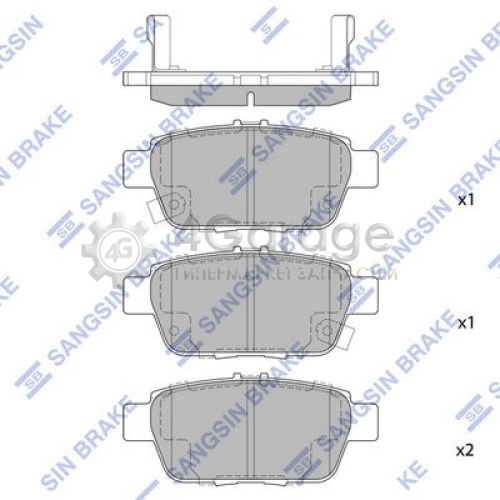 Hi-Q (SANGSIN) SP1430 Комплект тормозных колодок задний