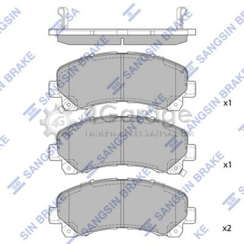 Hi-Q (SANGSIN) SP1409 Комплект тормозных колодок передний