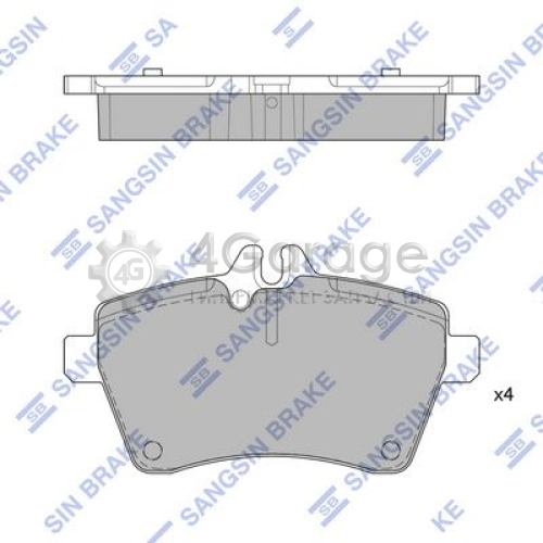 Hi-Q (SANGSIN) SP1749 Комплект тормозных колодок передние