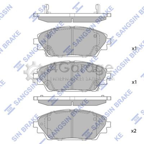 Hi-Q (SANGSIN) SP1729 Комплект тормозных колодок передние