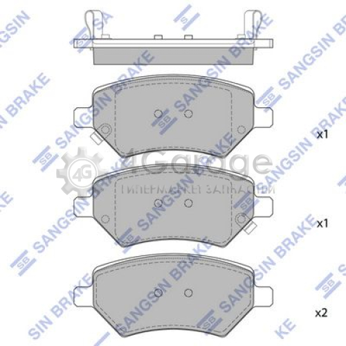 Hi-Q (SANGSIN) SP2134 Комплект тормозных колодок передние