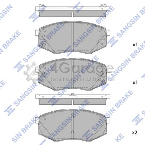 Hi-Q (SANGSIN) SP1847 Комплект тормозных колодок передние