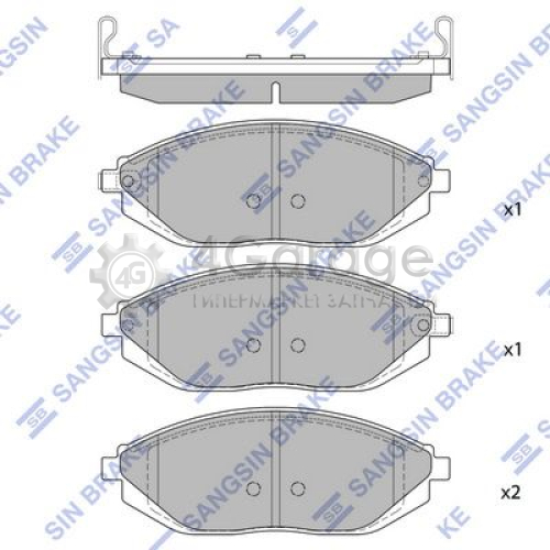 Hi-Q (SANGSIN) SP1392 Комплект тормозных колодок передний