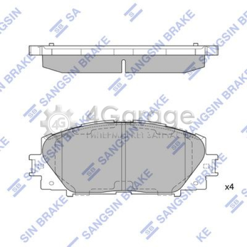 Hi-Q (SANGSIN) SP1377A Комплект тормозных колодок передний