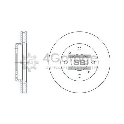 Hi-Q (SANGSIN) SD4302 Тормозной диск