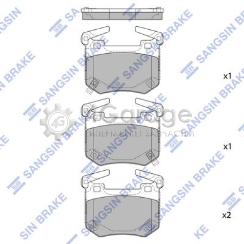 Hi-Q (SANGSIN) SP1875 Комплект тормозных колодок задние