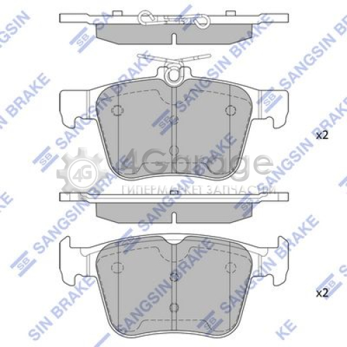 Hi-Q (SANGSIN) SP1998 Комплект тормозных колодок задние