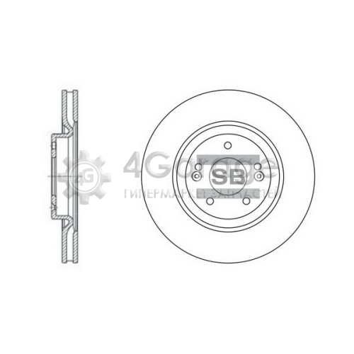 Hi-Q (SANGSIN) SD1070 Тормозной диск