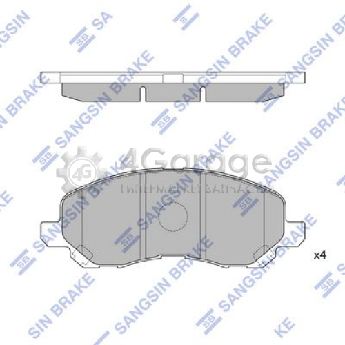 Hi-Q (SANGSIN) SP1360 Комплект тормозных колодок передний