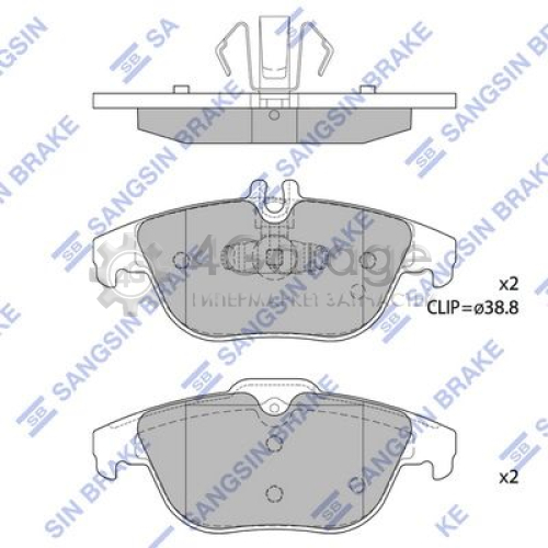 Hi-Q (SANGSIN) SP1707 Комплект тормозных колодок задние