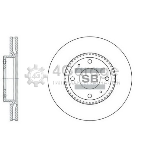 Hi-Q (SANGSIN) SD1046 Тормозной диск