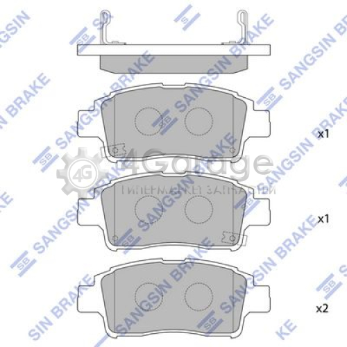 Hi-Q (SANGSIN) SP1230 Комплект тормозных колодок передний