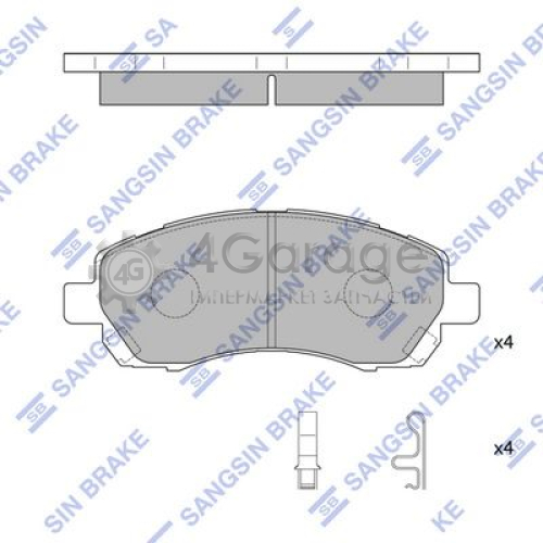 Hi-Q (SANGSIN) SP1228 Комплект тормозных колодок передний