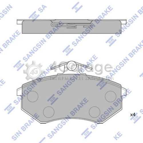 Hi-Q (SANGSIN) SP1043 Комплект тормозных колодок дисковый тормоз