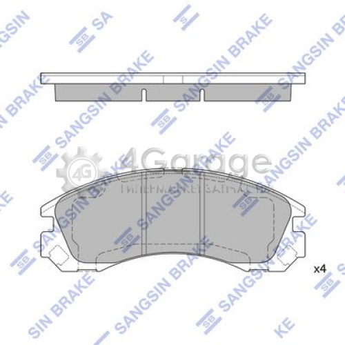 Hi-Q (SANGSIN) SP1523 Комплект тормозных колодок передние