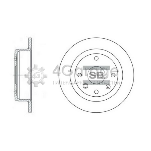 Hi-Q (SANGSIN) SD3033 Тормозной диск