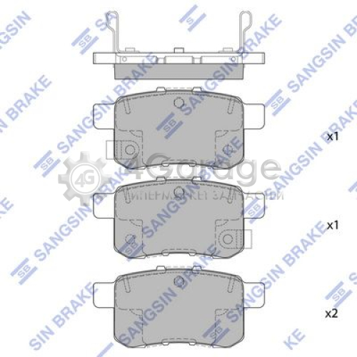 Hi-Q (SANGSIN) SP2103 Комплект тормозных колодок задние