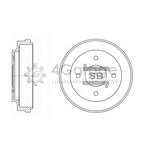 Hi-Q (SANGSIN) SD4212 Тормозной барабан