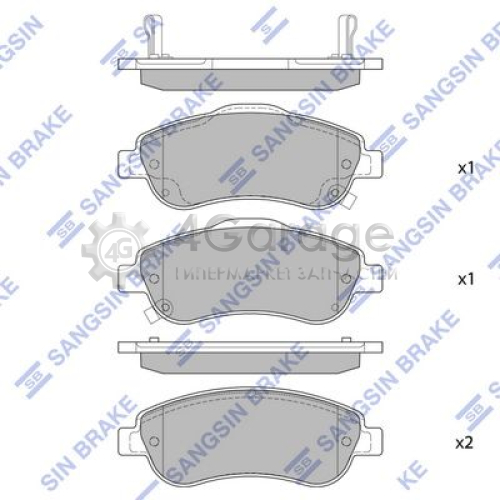 Hi-Q (SANGSIN) SP1567 Комплект тормозных колодок передние