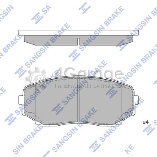 Hi-Q (SANGSIN) SP1603 Комплект тормозных колодок передние