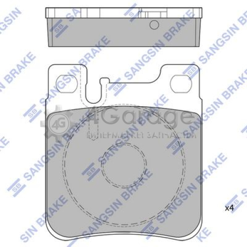 Hi-Q (SANGSIN) SP1795 Комплект тормозных колодок задние