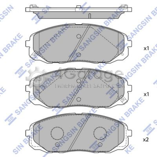 Hi-Q (SANGSIN) SP1688 Комплект тормозных колодок передние