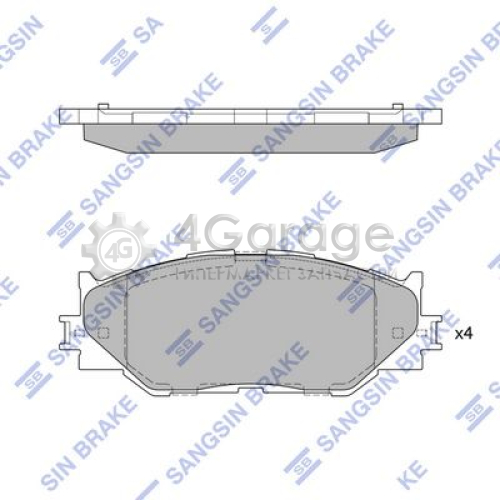 Hi-Q (SANGSIN) SP1543 Комплект тормозных колодок передние