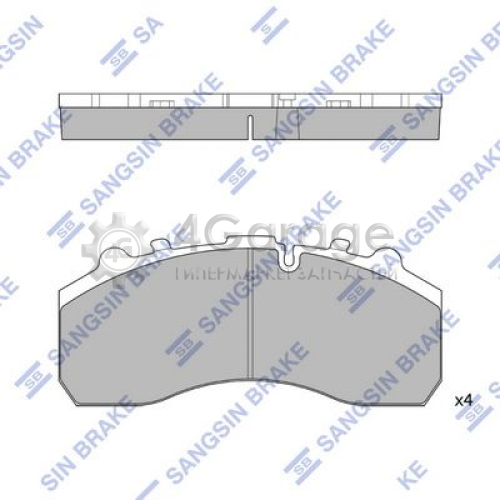 Hi-Q (SANGSIN) SP1393 Комплект тормозных колодок дисковый тормоз