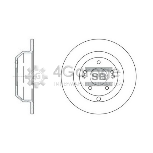 Hi-Q (SANGSIN) SD1072 Тормозной диск