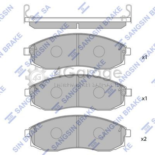 Hi-Q (SANGSIN) SP1256 Комплект тормозных колодок передний