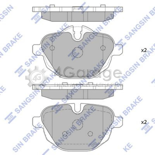 Hi-Q (SANGSIN) SP2275 Комплект тормозных колодок задние