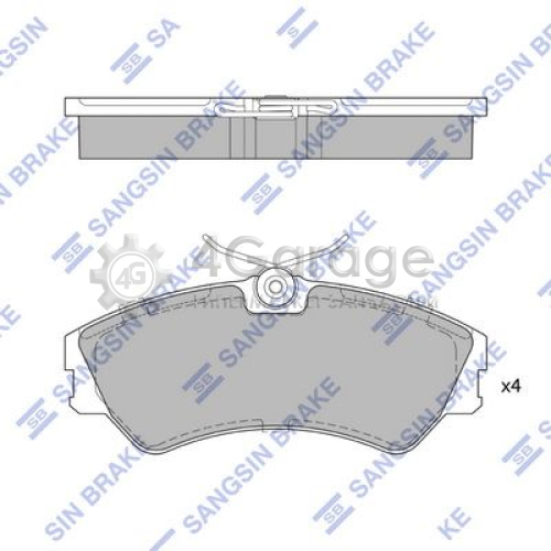 Hi-Q (SANGSIN) SP4053 Комплект тормозных колодок передние в Красноярске