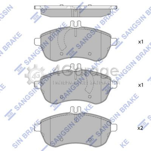 Hi-Q (SANGSIN) SP2284 Комплект тормозных колодок передние