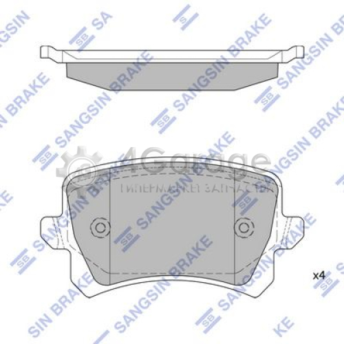 Hi-Q (SANGSIN) SP2263 Комплект тормозных колодок задние